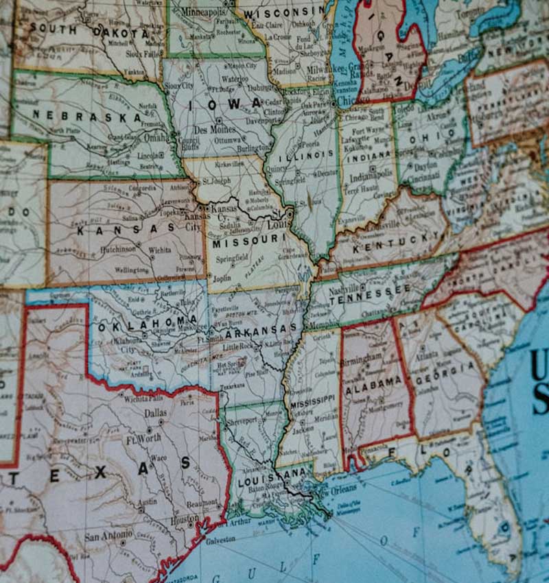 Map of the United States symbolizing Justice for Connor’s effort to track and compare bail laws by state